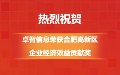 熱烈祝賀（hè）!卓（zhuó）智信息榮獲合肥高新區企業經濟效益貢獻獎（jiǎng）